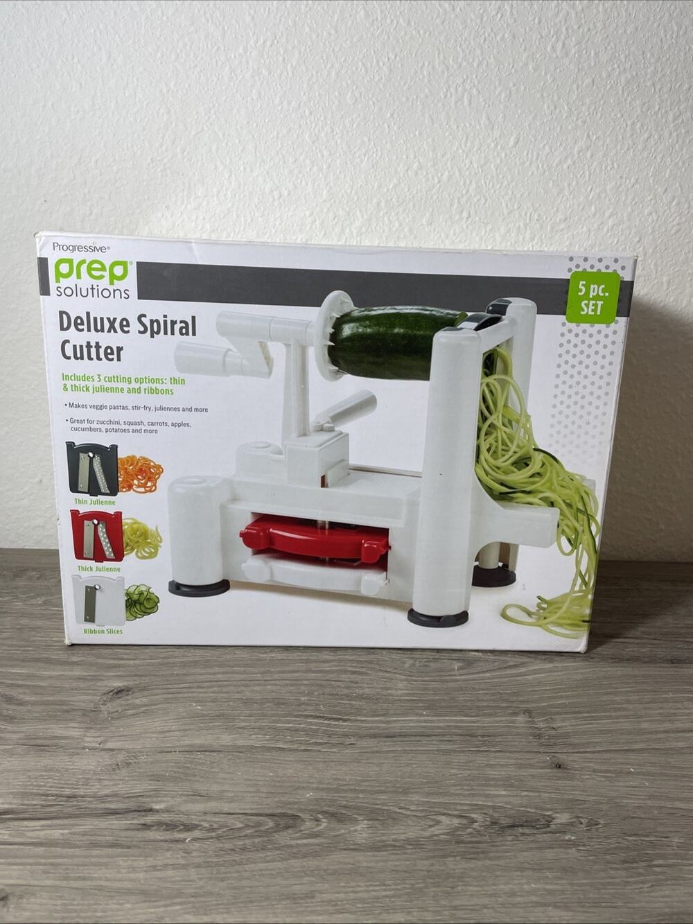 Progressive Prep Solutions Deluxe Spiral Cutter 5-pc Set - Make Vegetable Noodle